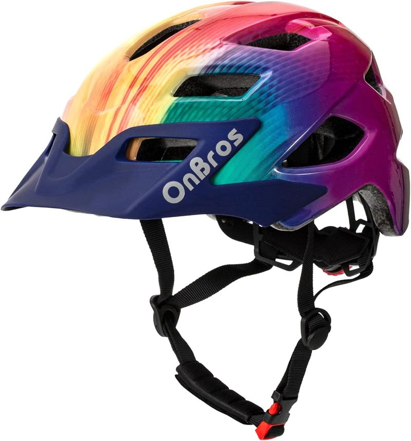 OnBros Kids Bike Helmet - Bike Helmets for 5-14 Boys or Girls with Visor, Children Bicycle Helmet for Skateboard Mountain Scooter Road Cycling, Lightweight and Adjustable 50-57CM - Image 1